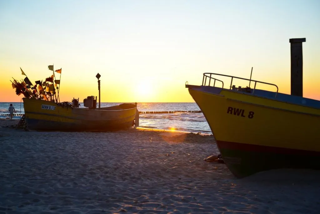 Widok na plażę w Rewalu