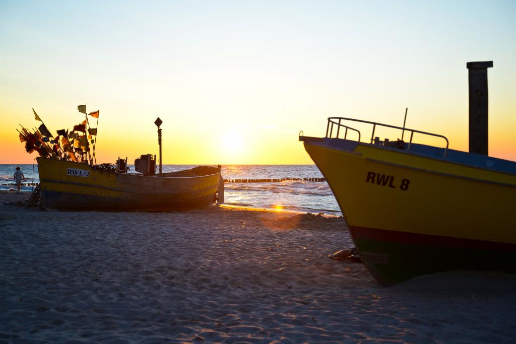 Widok na plażę w Rewalu